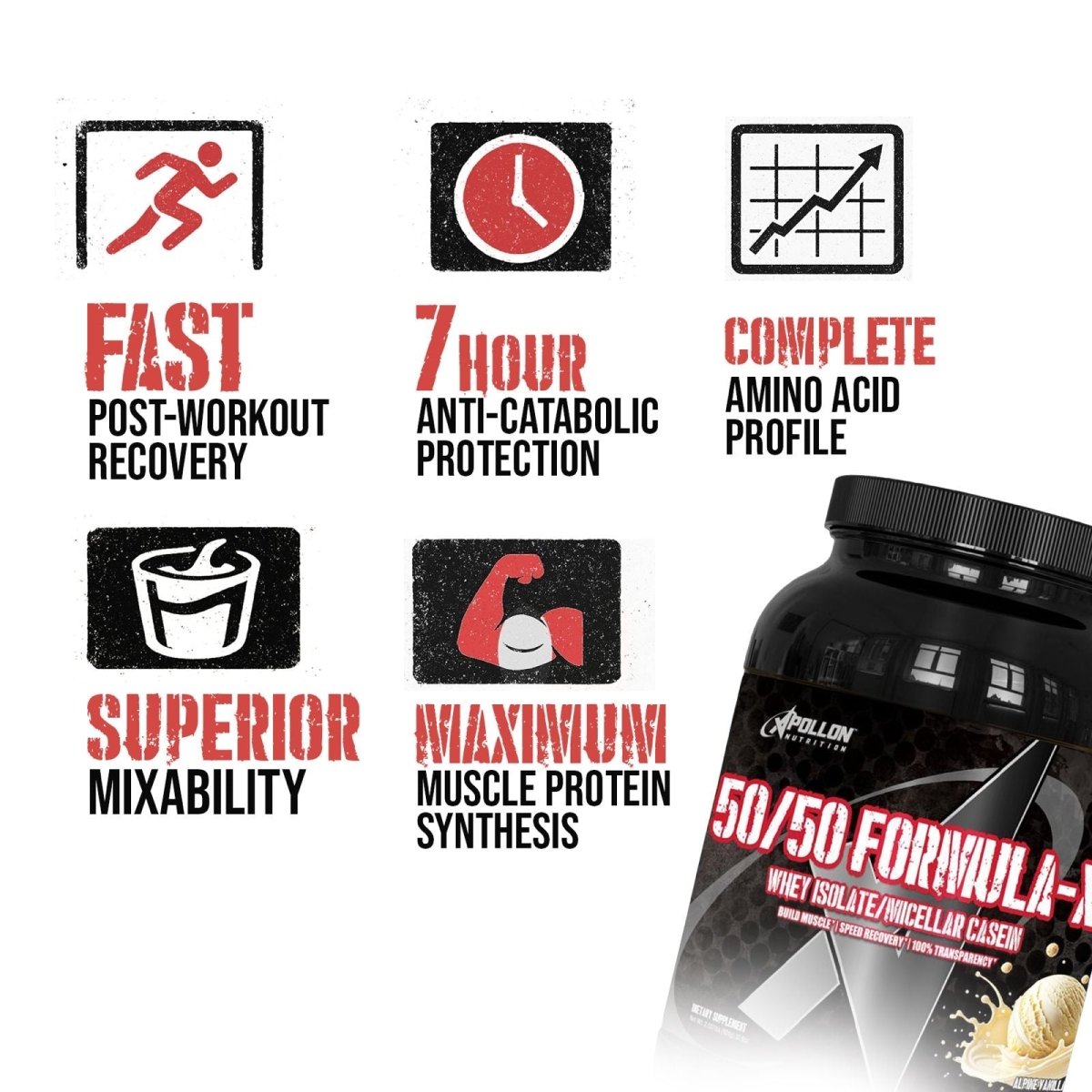 50/50 Formula X Protein Blend 2 lbs - Apollon Nutrition--