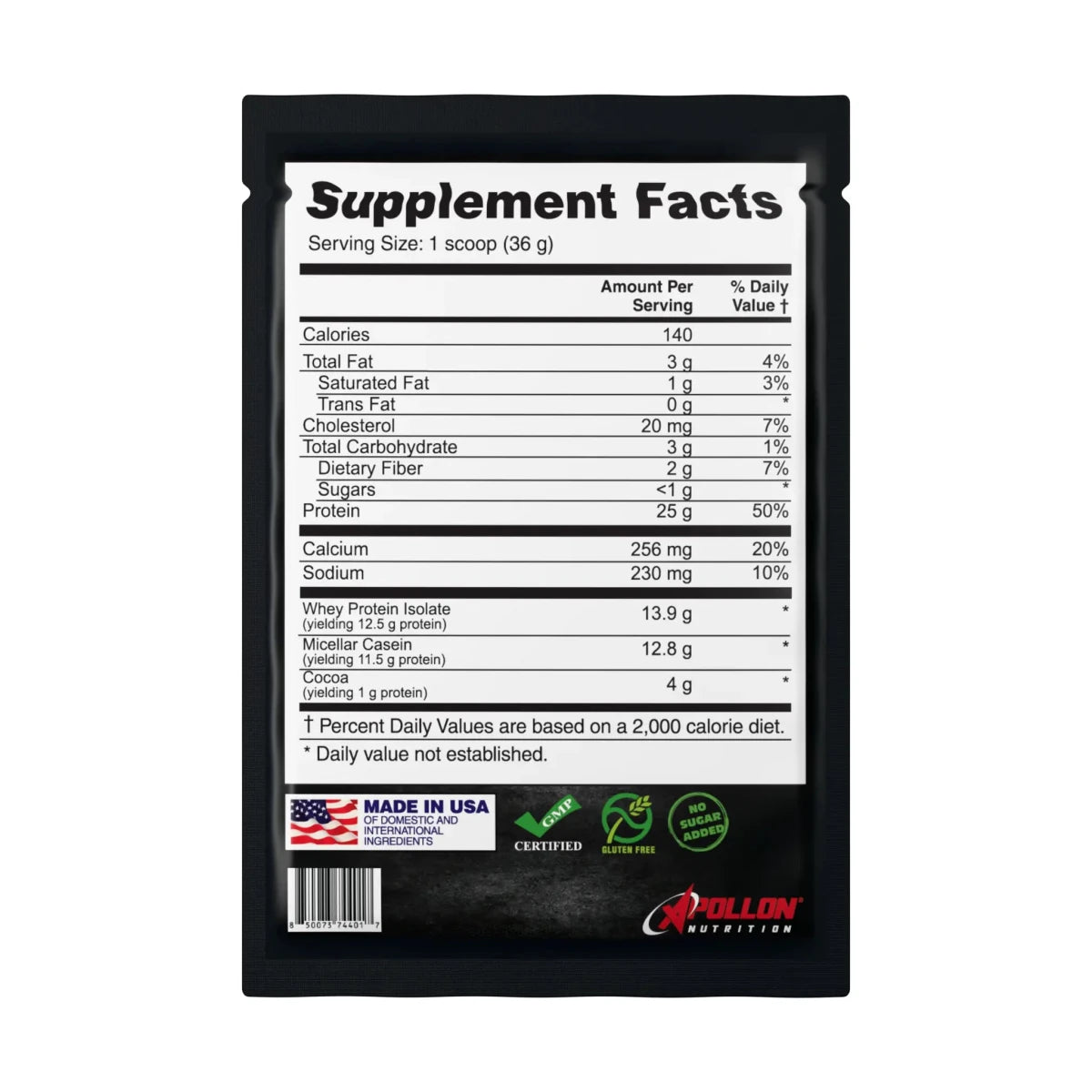 50/50 Protein Blend Formula X Single Serves - Apollon Nutrition--