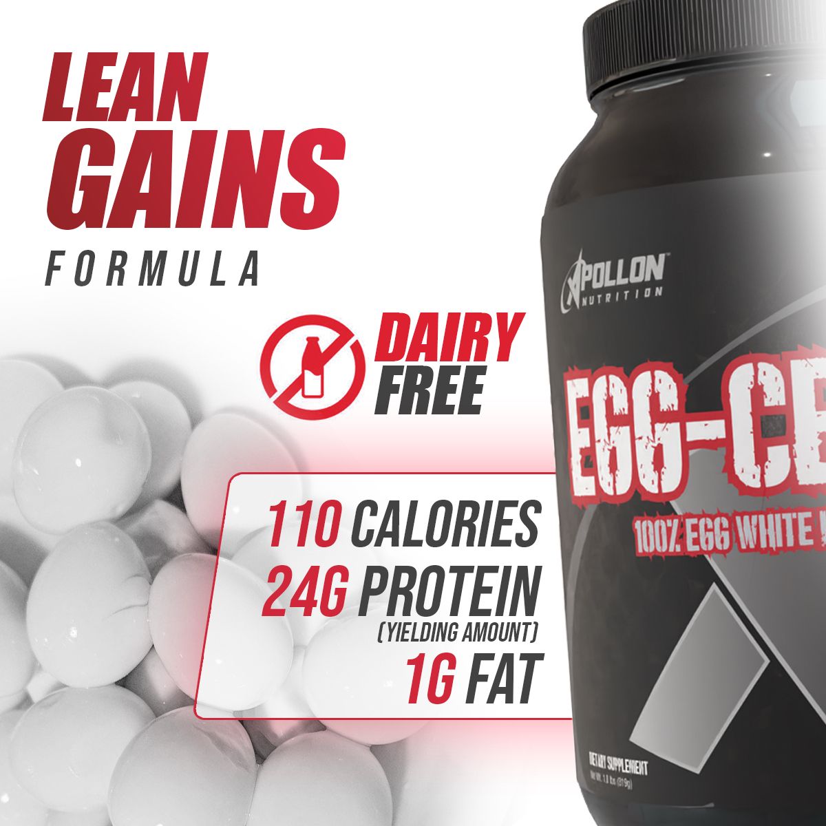 Egg-cellent - Premium Grade Pure Egg Protein Powder