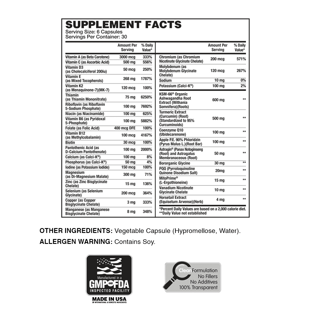 Apollon Multi - Premium Multivitamin & Mineral - Apollon Nutrition - 850042072332 -