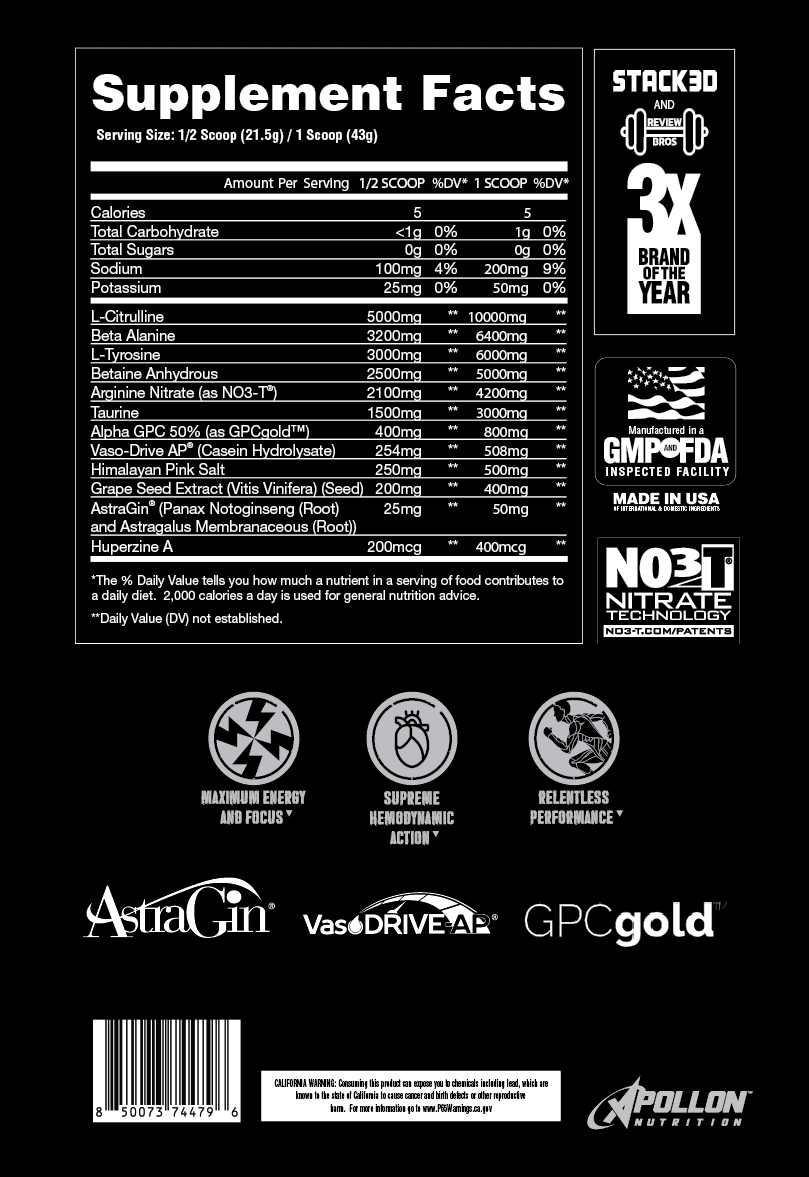 BAREKNUCKLE - STIM FREE PRE-WORKOUT SAMPLE - Apollon Nutrition--