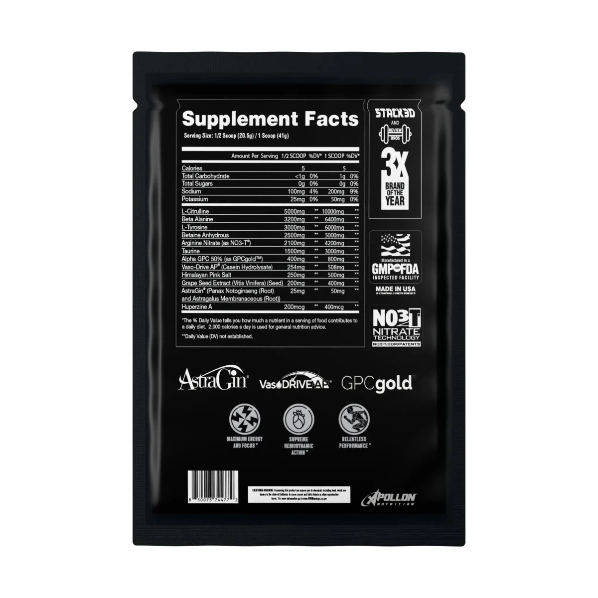 BAREKNUCKLE - STIM FREE PRE-WORKOUT SAMPLE - Apollon Nutrition--