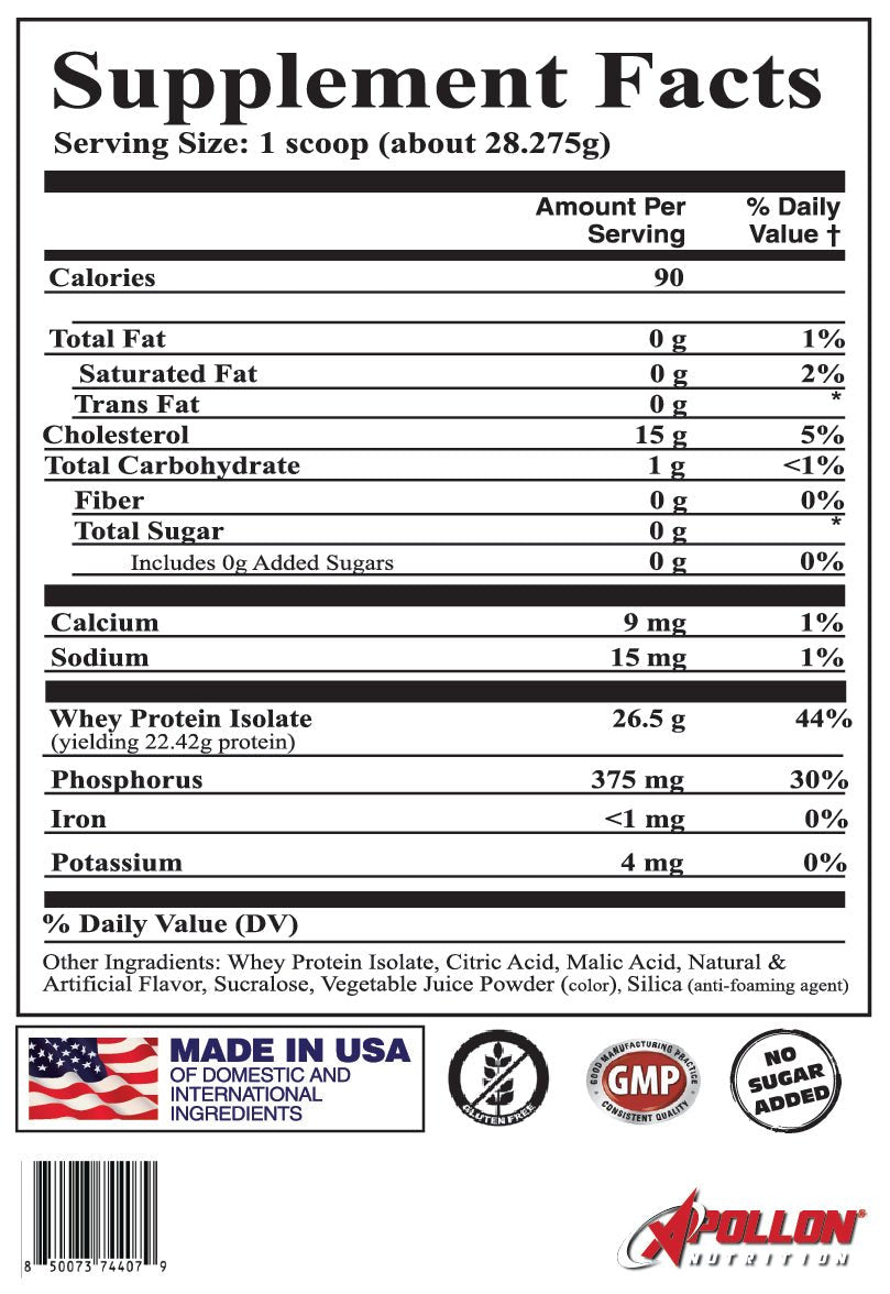 Clear Protein Single Serve Sample - Apollon Nutrition - -