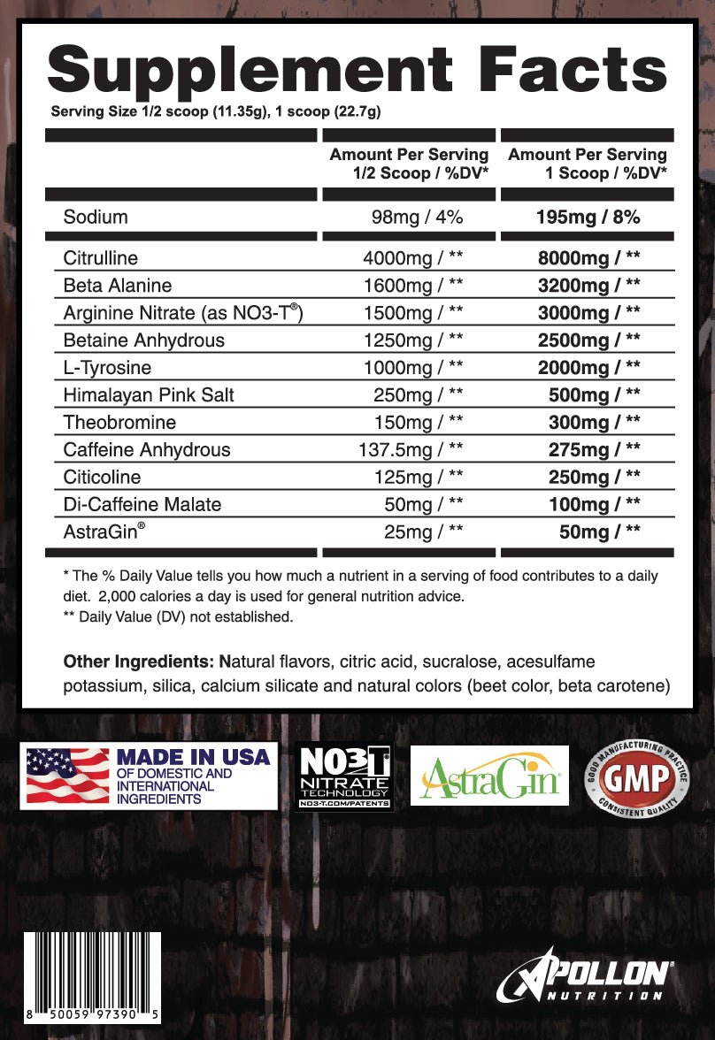 Desperado Pre - workout Single Serve Sample - Apollon Nutrition - -