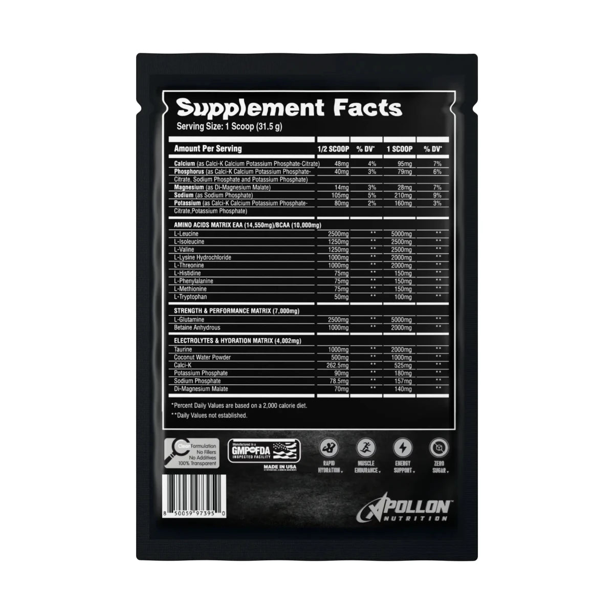 Enigma - EAA & BCAA Single Serve - Apollon Nutrition--
