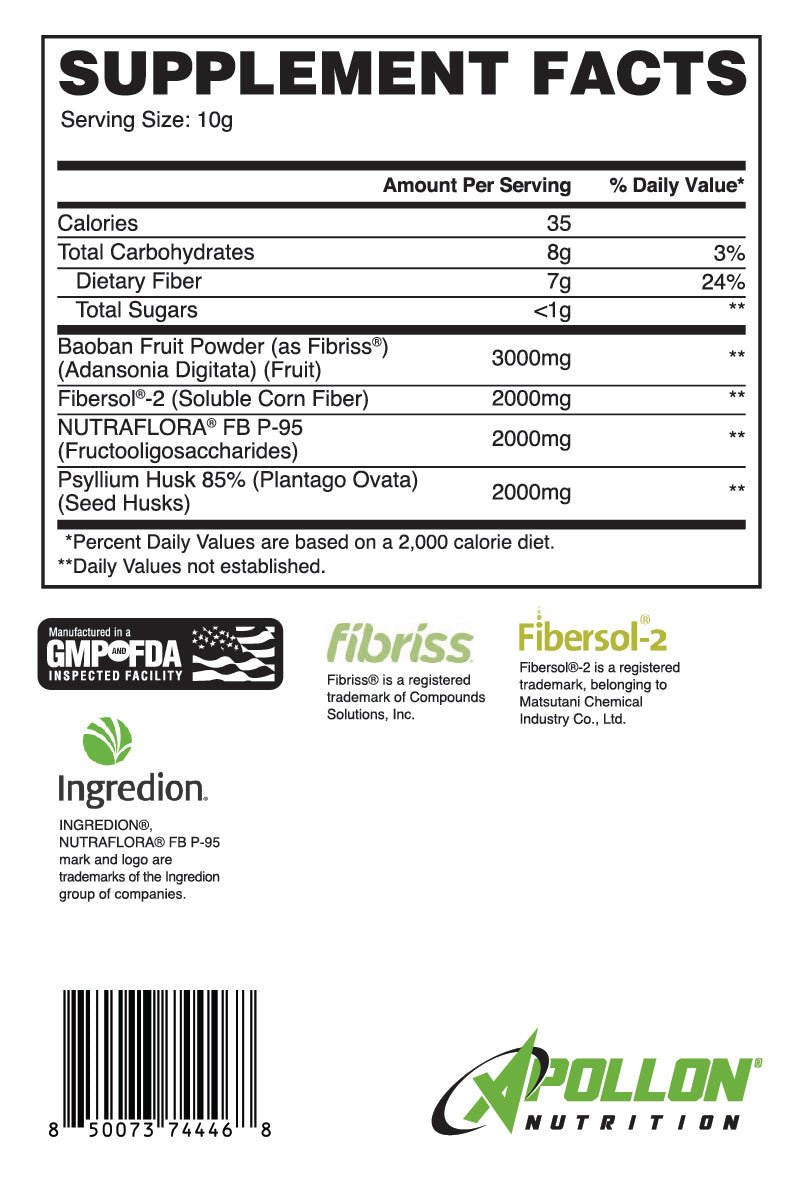 Fiber Fuel Single Serve - Apollon Nutrition - -