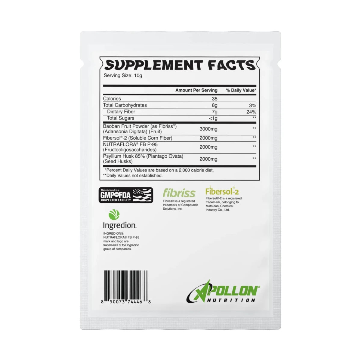 Fiber Fuel Single Serve - Apollon Nutrition--