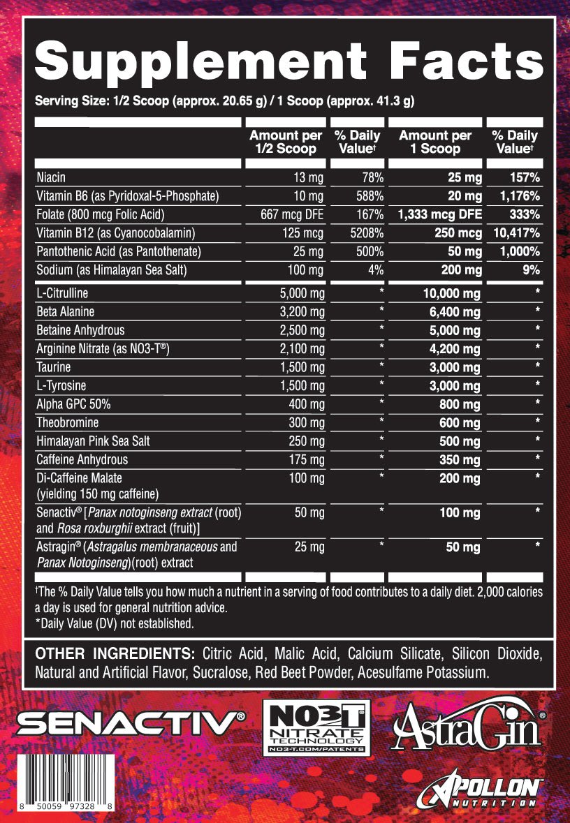 Hooligan Extreme Pre - workout Single Serve - Apollon Nutrition - -