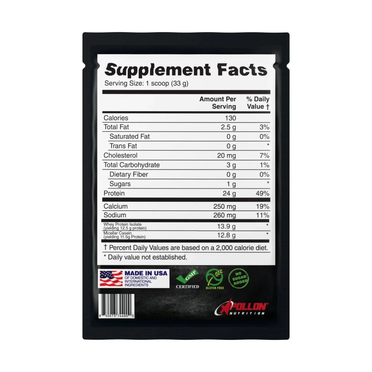 50/50 Protein Blend Formula X Single Serves - Apollon Nutrition--