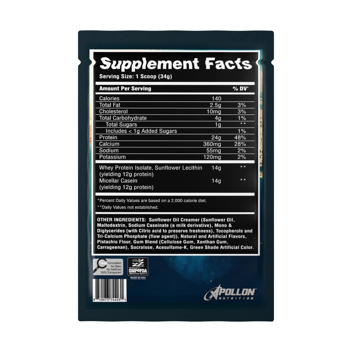 50/50 Protein Blend Formula X Single Serves - Apollon Nutrition--