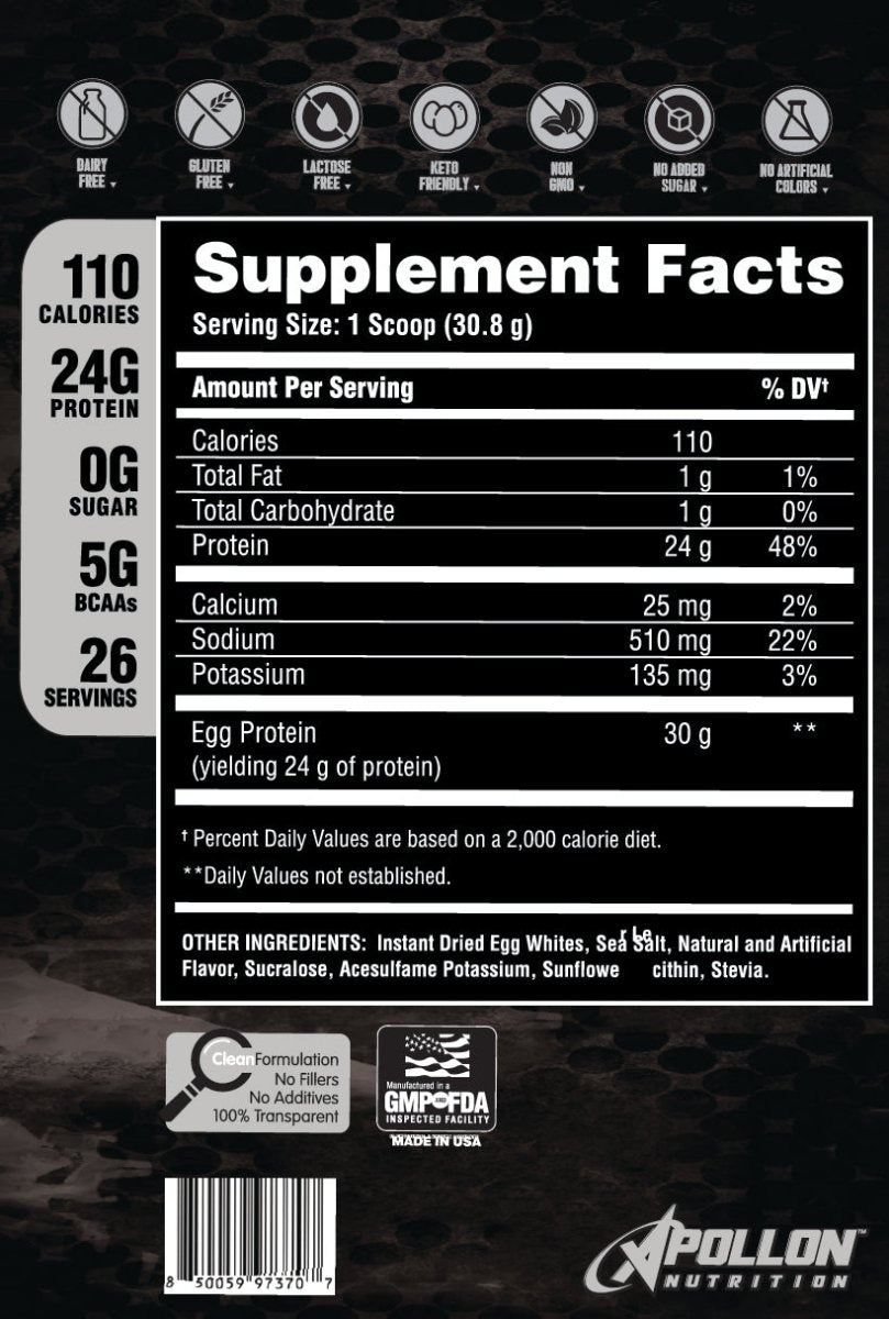 Egg - cellent - Premium Grade Pure Egg Protein Powder Sample - Apollon Nutrition -  - 