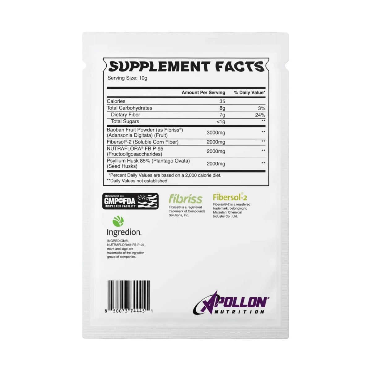 Fiber Fuel Single Serve - Apollon Nutrition--