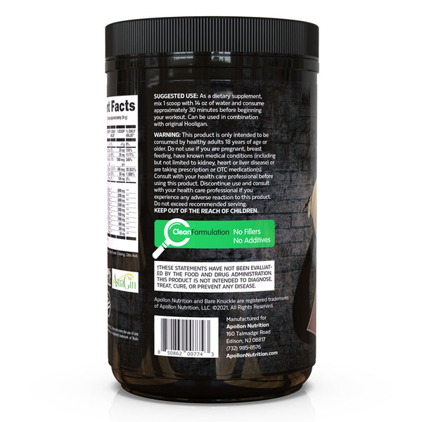 Hooligan Bare Knuckle - Premium Non-Stimulant Nitrate Infused Pre-Workout Powerhouse