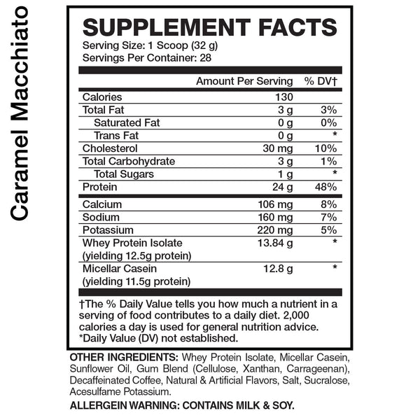 Apollon protein supplement facts panel